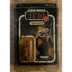 Vintage Kenner 1983 Star Wars ROTJ Wicket W. Warwick, 77 Back, NIB‎
